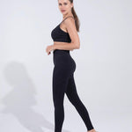 Moisture Wicking Beauty Back Yoga Set Black