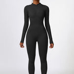 Half Zip Long Sleeve Active Jumpsuit