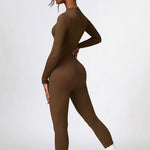 Half Zip Long Sleeve Active Jumpsuit