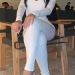 Long Sleeve Scoop Neck Jumpsuit