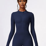 Half Zip Long Sleeve Active Romper