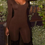 Long Sleeve Scoop Neck Jumpsuit