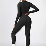 Half Zip Long Sleeve Active Jumpsuit