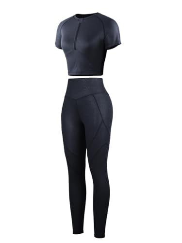 Short Sleeve High Waist Yoga Suit Moisture Wicking