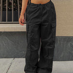 Drawstring Waist Pants with Pockets