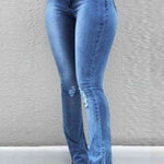 Buttoned Slit Jeans