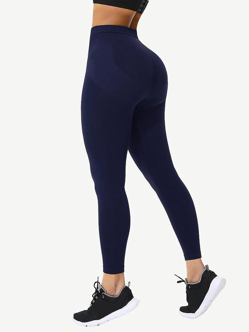 Blue Seamless High Waist Tights