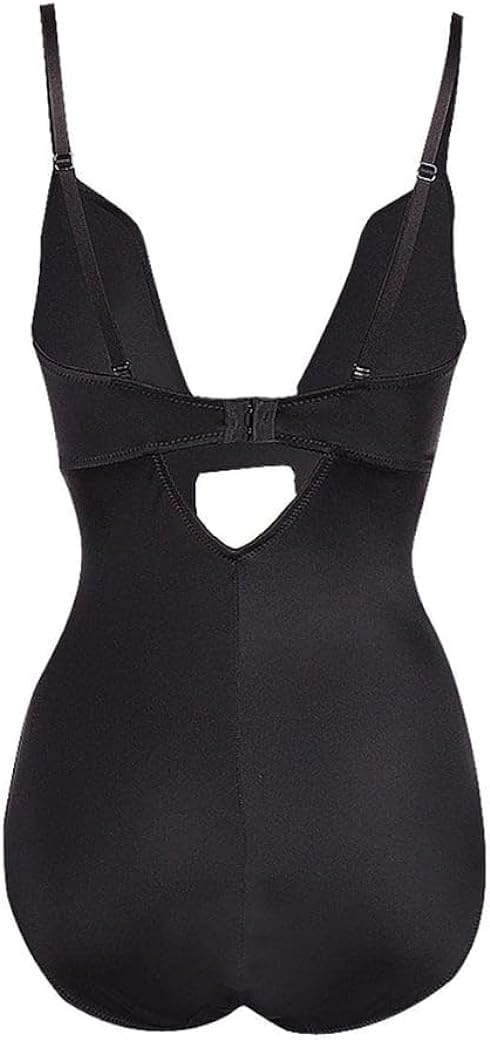 "SculptEase Black Tummy Control Bodysuit"