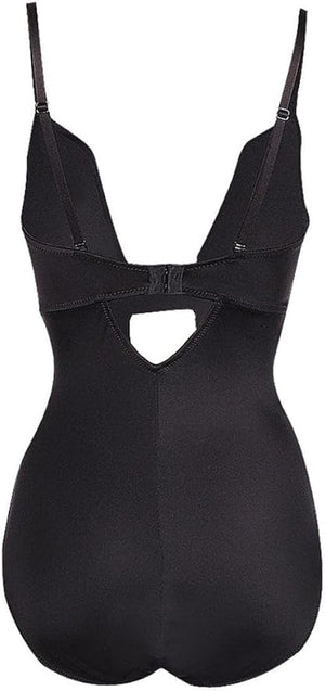 "SculptEase Black Tummy Control Bodysuit"