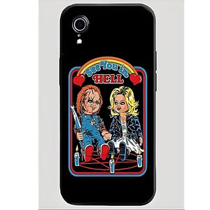 iPhone Case for Chucky and Tiffany Fans - Shockproof Hybrid Red & Black Cover for Apple iPhones (iPhone 14)