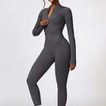 Half Zip Long Sleeve Active Jumpsuit