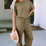 Short Sleeve Top and Pants Set