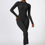 Half Zip Long Sleeve Active Jumpsuit