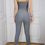 Spaghetti Strap Scoop Neck Sports Jumpsuit