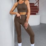 Tank Cropped Active Top and Pants Set