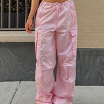 Drawstring Waist Pants with Pockets