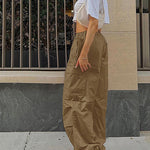 Drawstring Waist Pants with Pockets