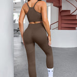 Tank Cropped Active Top and Pants Set