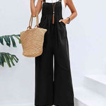 Full Size Wide Leg Overalls with Pockets