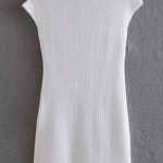 Round Neck Capped Sleeve Dress