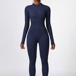 Half Zip Long Sleeve Active Jumpsuit