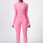 Half Zip Long Sleeve Active Jumpsuit