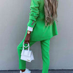 Lapel Collar Long Sleeve Blazer and Pants Set