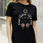 Simply Love Full Size GOOD THINGS TAKE TIME Graphic Cotton Tee