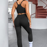 Tank Cropped Active Top and Pants Set