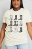 Simply Love Full Size Cowboy Boots Graphic Cotton Tee