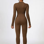 Half Zip Long Sleeve Active Jumpsuit